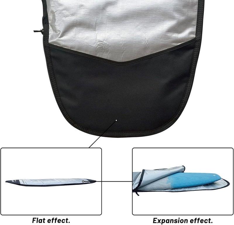 UP SURF Surfboard bag, Daylight Bags for fun board, Size 7'0", 7'6", 8'0", Surfboard cover for Storage and Transport Surfboard - Image 4